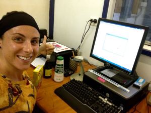 Nicole Working on Inventory