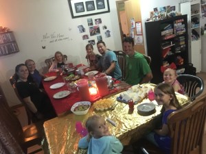 Thanksgiving meal with our ex-pat friends from Reach Vanuatu