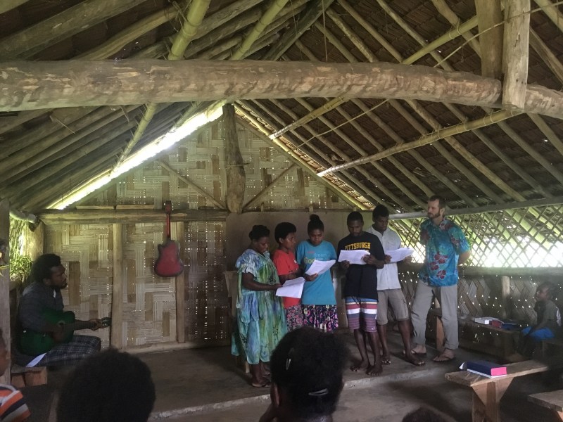 Singing the New Tiale Songs at Church