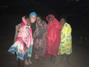 We went to the evening church service like this! So cold!