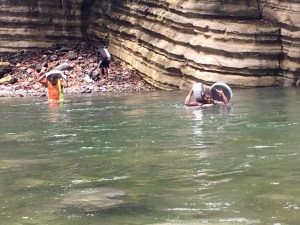 The river went over his head!