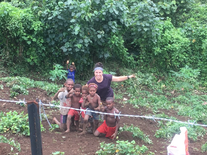 Working in the garden