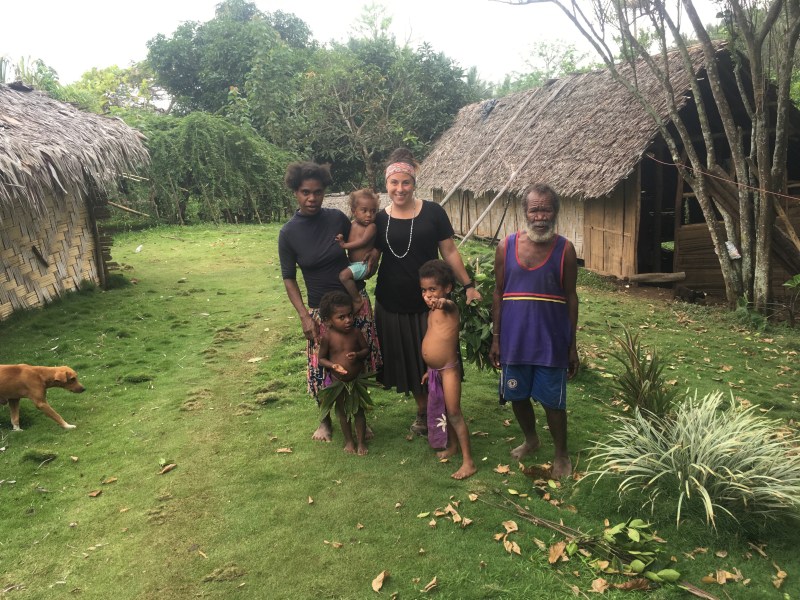 Visiting a nearby village