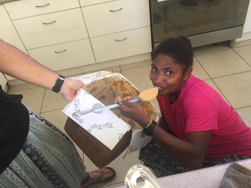 Guilty! Enjoying ice cream in town