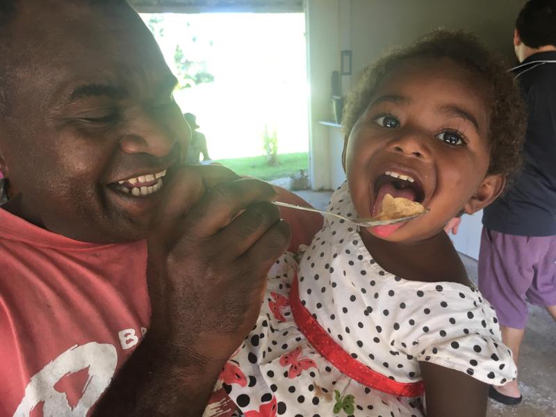 First time for this little one to eat ice cream & ride in a truck
