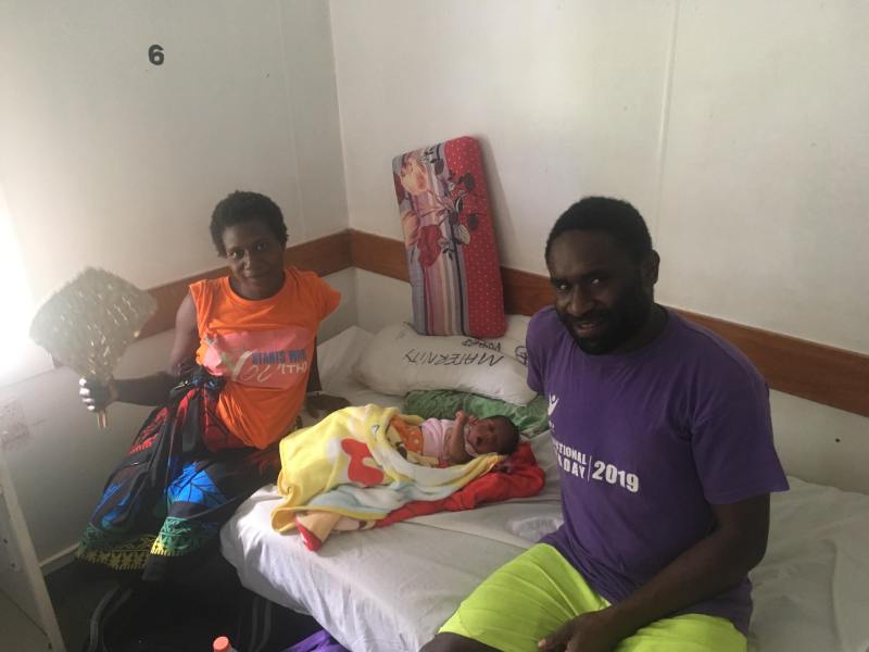 A new addition to the Bible School Students... a new baby!