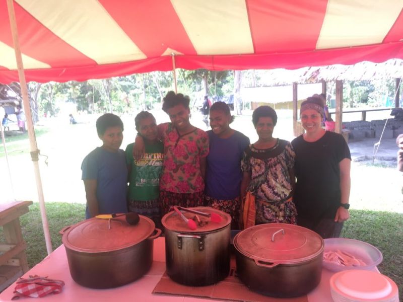 The group that helped cook